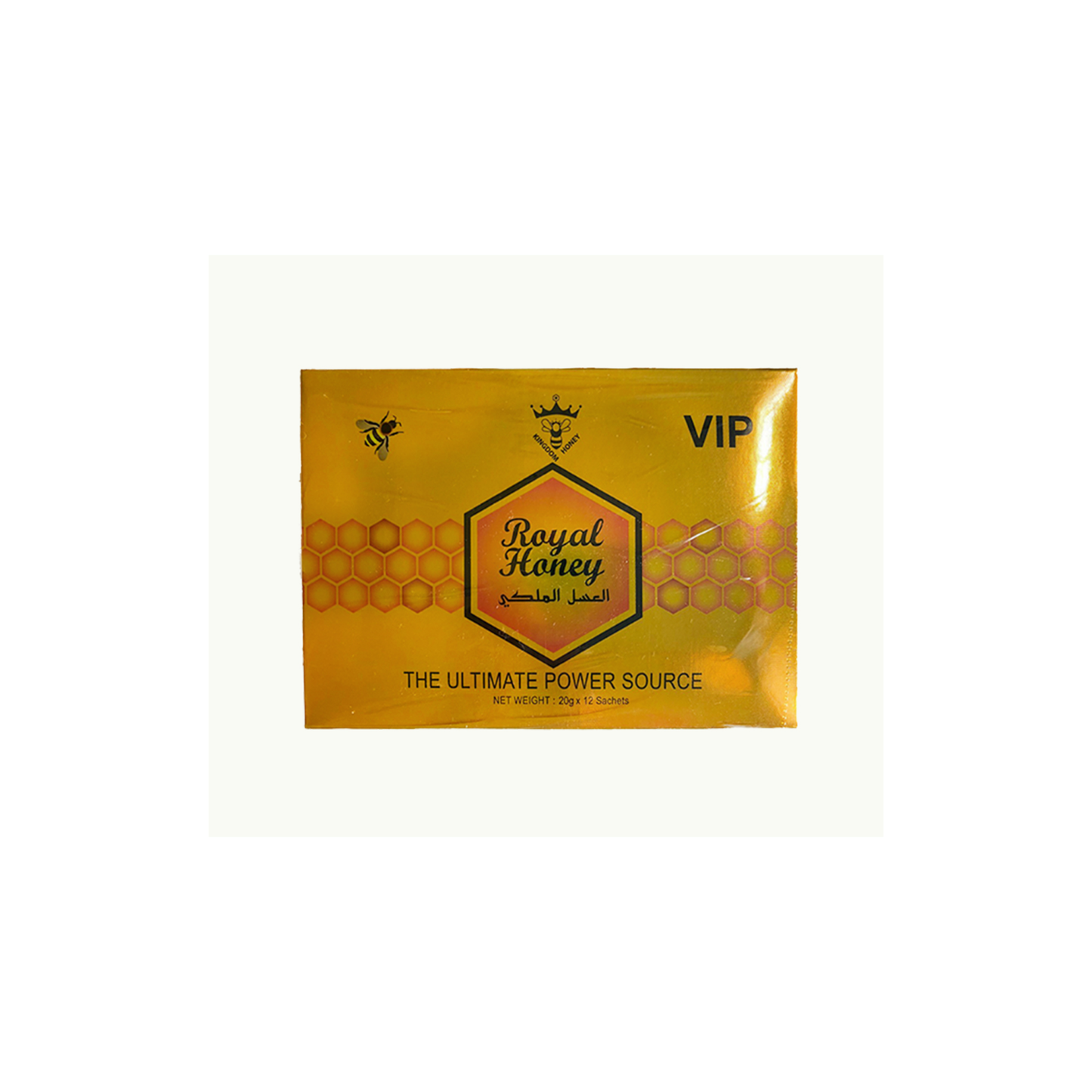 Royal Honey VIP – Golden Edition | 12 Sachets x 20g | Premium Honey Blend with Natural Ingredients
