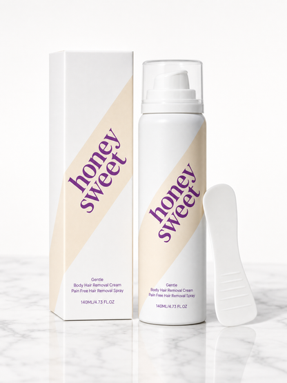 Honey Sweet Gentle Body Hair Removal Spray — Painless & Cream-Free Formula for Underarms, Legs & Sensitive Areas, 140ml / 4.73 FL.OZ
